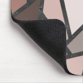 茶色のステンドグラス模様の色合い マウスパッド (コーナー)