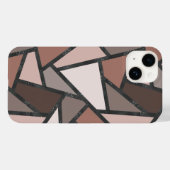 茶色のステンドグラス模様の色合い Case-Mate iPhoneケース (裏面 (横))