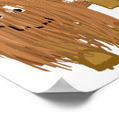 茶色のストップ削減 ポスター (角)