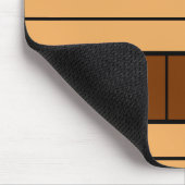 茶色のストライプパターン マウスパッド (コーナー)