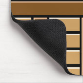 茶色のストライプパターン マウスパッド (コーナー)