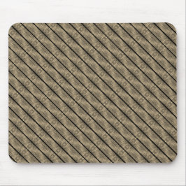 茶色のストライプ仕切りと黒またはチェスの傾き マウスパッド