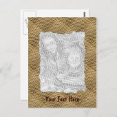 茶色のスネークスキンの絵 ポストカード (正面/裏面)