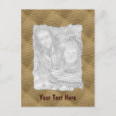 茶色のスネークスキンの絵 ポストカード (正面)