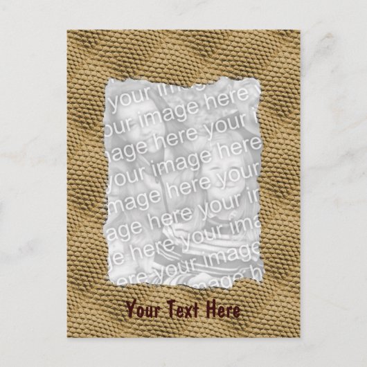 茶色のスネークスキンの絵 ポストカード (正面)