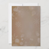 茶色のスノーフレークのクリスマスモダンのカスタム写真 (裏面)