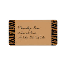 茶色のゼブララベル