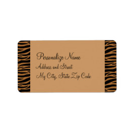 茶色のゼブララベル ラベル