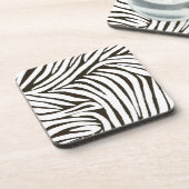 茶色のゼブラ印刷 コースター (左側)