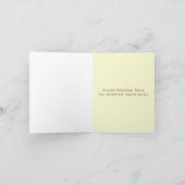 茶色のゼブラ印刷/黄色のベビー車ありがとう サンキューカード (内部)