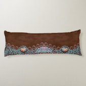 茶色のターコイズ素朴西部の国柄 ボディピロー (裏面)