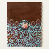 茶色のターコイズ西の国のツーリング革 プランナー手帳 (裏面)