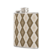 茶色のダイヤモンドパターンの色合い フラスク (左)
