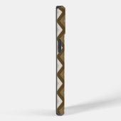 茶色のダイヤモンドパターンの色合い Case-Mate iPhoneケース (裏面 / 右)