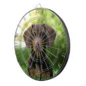 茶色のダシュント子犬 ダーツボード (正面右)