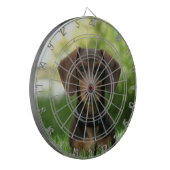 茶色のダシュント子犬 ダーツボード (正面左)