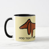 茶色のダシュント川に文字を加えた マグカップ (左)