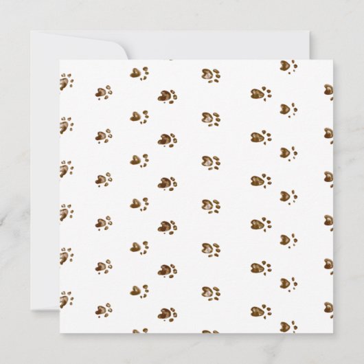 茶色のダックスフンドの犬の母子と子犬のペットのお誕生日 カード (裏面)