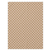 茶色のチェッカーボード テーブルクロス (正面)