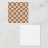 茶色のチェッカーボード ノートカード (正面/裏面)