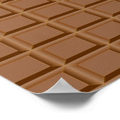 茶色のチョコレートパターン(の模様が)ある板 ポスター (角)