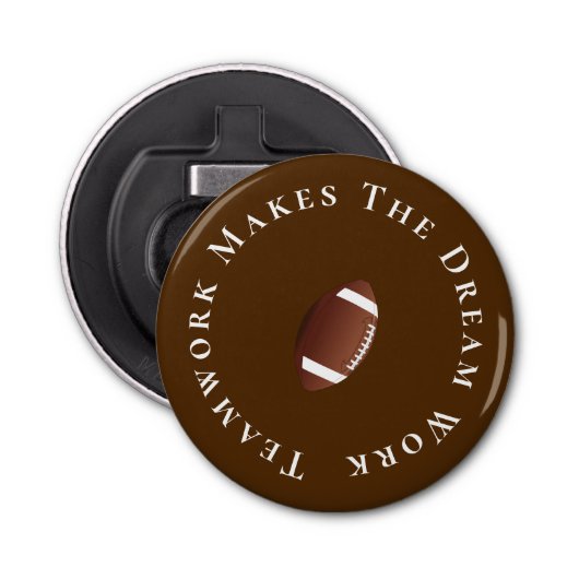 茶色のチームワークで白が夢の仕事 栓抜き (正面)