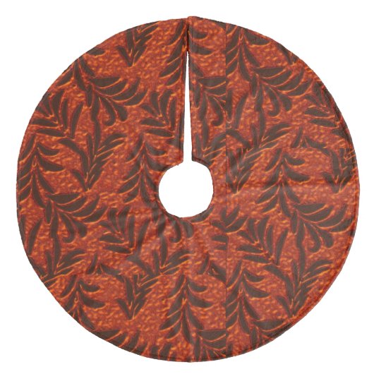 茶色のテクスチャクリスマスツリースカート フリース ツリースカート (正面)