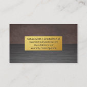 茶色のテクスチャ |メタルテクスチャ 名刺 (裏面)