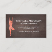 茶色のテクスチャ |ヨガ 名刺 (正面)