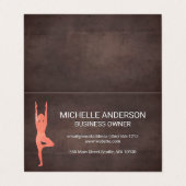 茶色のテクスチャ |ヨガ 名刺 (外部フラット)