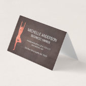 茶色のテクスチャ |ヨガ 名刺 (正面)