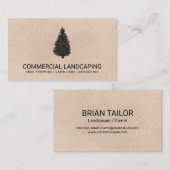 茶色のテクスチャ | 木 | ガーデニング | 造園 名刺 (正面/裏面)
