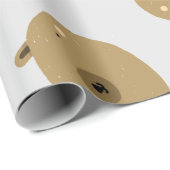 茶色のテディベアラッピング紙 ラッピングペーパー (ロールコーナー)