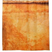 茶色のテラコッタの壁の素朴な シャワーカーテン (正面)