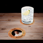 茶色のテラコッタ写真の男の神話の伝説の誕生日 ラウンドペーパーコースター