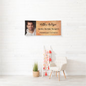 茶色のテラコッタ写真の男の神話の伝説の誕生日 横断幕 (インサイチュ)