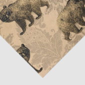 茶色のデコページ上のベア 薄葉紙 (詳細)