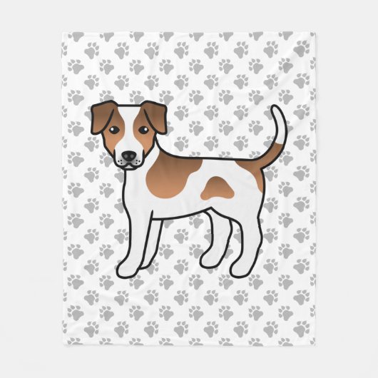 茶色のデンマーク語 – スウェーデンの飼い犬かわいい漫画の犬 フリースブランケット (正面)