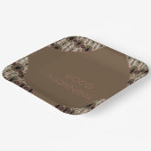 茶色のトープとピンク ペーパープレート (傾斜あり)