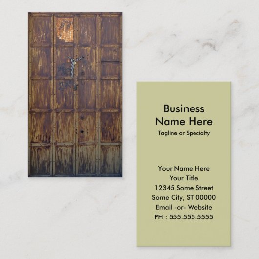 茶色のドア 名刺 (正面/裏面)