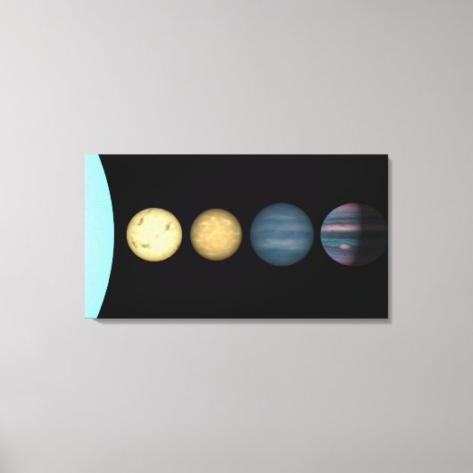 茶色のドワーフ2を比較したアーティストのレンディション キャンバスプリント (正面)