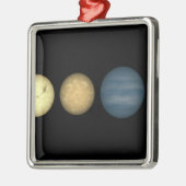 茶色のドワーフ2を比較したアーティストのレンディション メタルオーナメント (左)