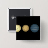 茶色のドワーフ2を比較したアーティストのレンディション 缶バッジ (正面&裏面)