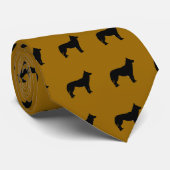 茶色のハスキーのネクタイ ネクタイ (ロール)