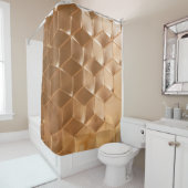 茶色のハニカムパネル シャワーカーテン (インサイチュ)