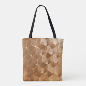 茶色のハニカムパネル トートバッグ (裏面)