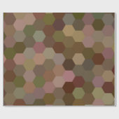 茶色のハニカム包装紙 ラッピングペーパー (フラット)