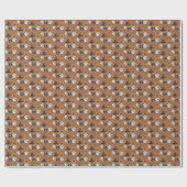 茶色のハロウィン違うパターン ラッピングペーパー (フラット)