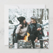 茶色のバラ金ゴールド赤いメリークリスマスの葉の写真 シーズンカード (裏面)