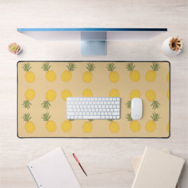 茶色のパイナップル果実のパターン デスクマット